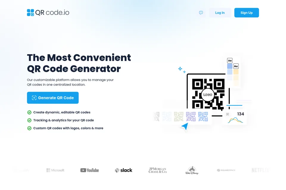Aperçu de la landing page