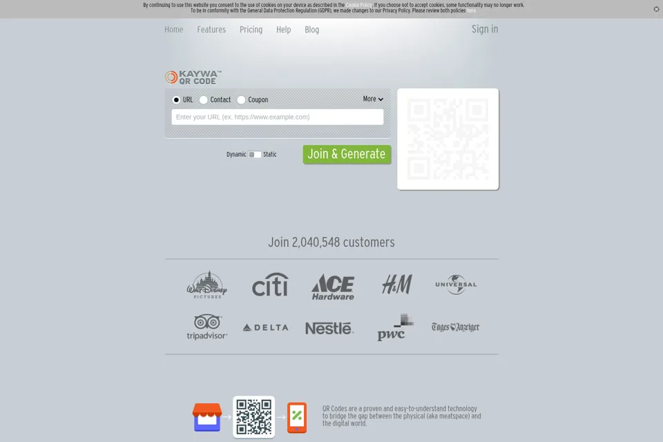 Landing page preview