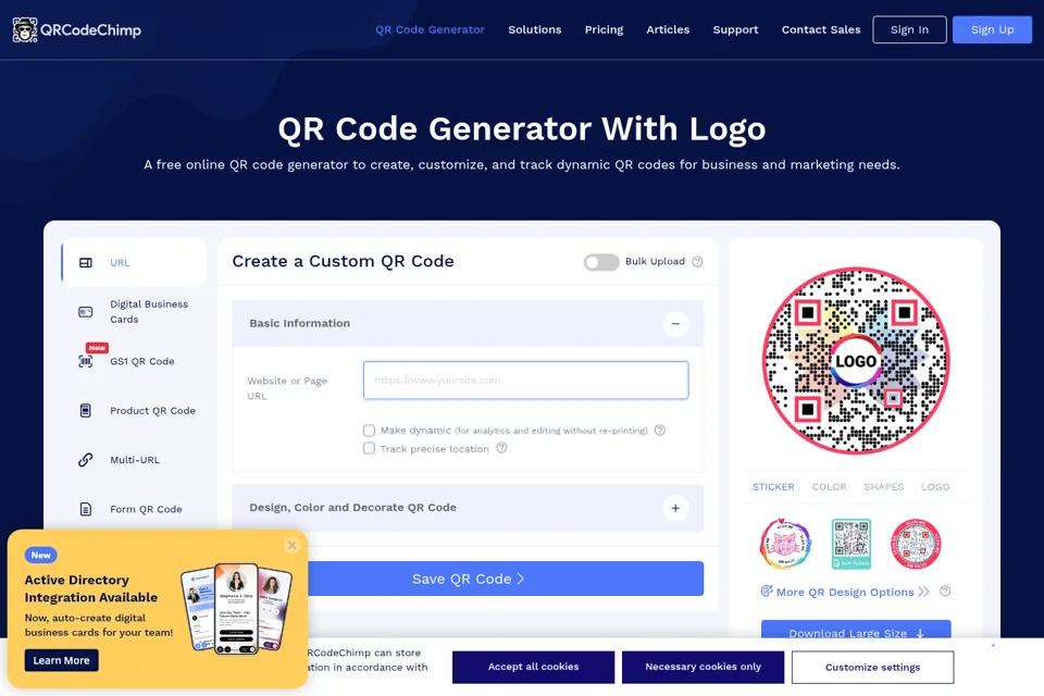 Landing page preview