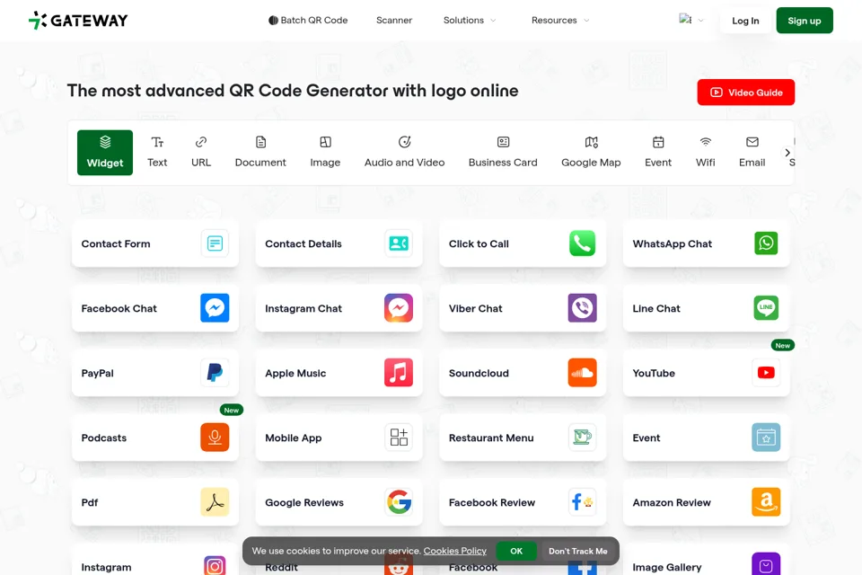 Aperçu de la landing page