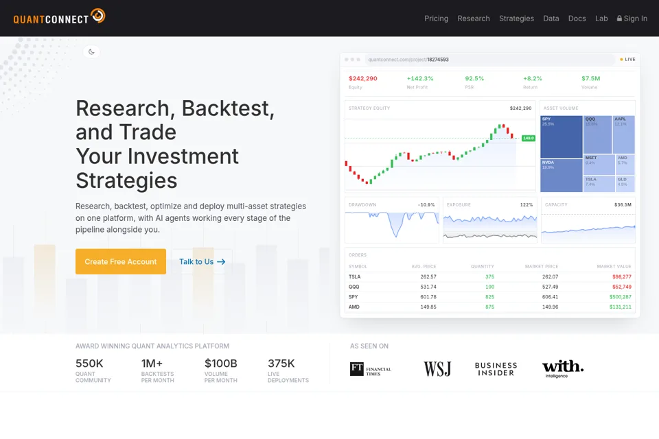 Landing page preview