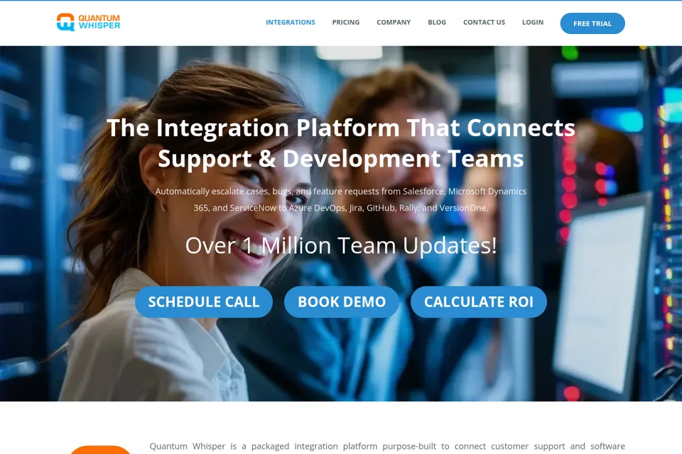 Aperçu de la landing page