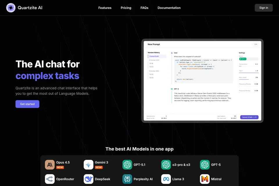 Aperçu de la landing page
