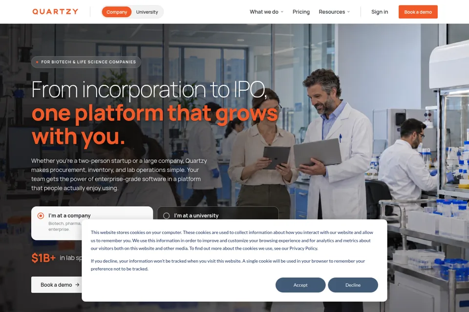 Landing page preview