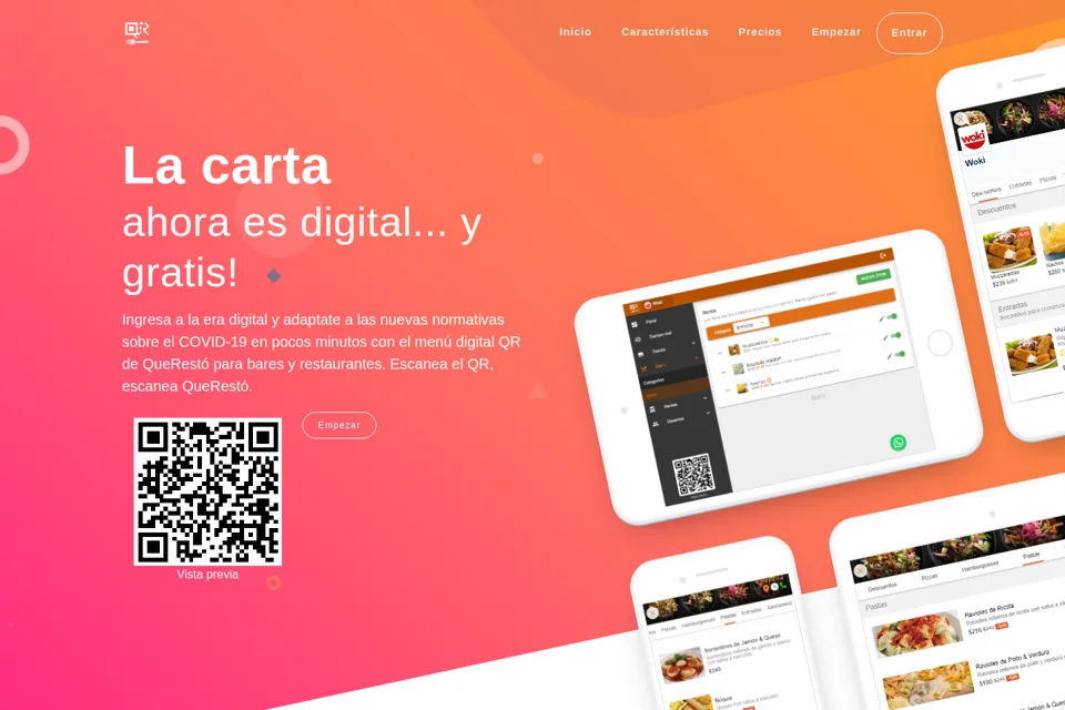 Landing page preview