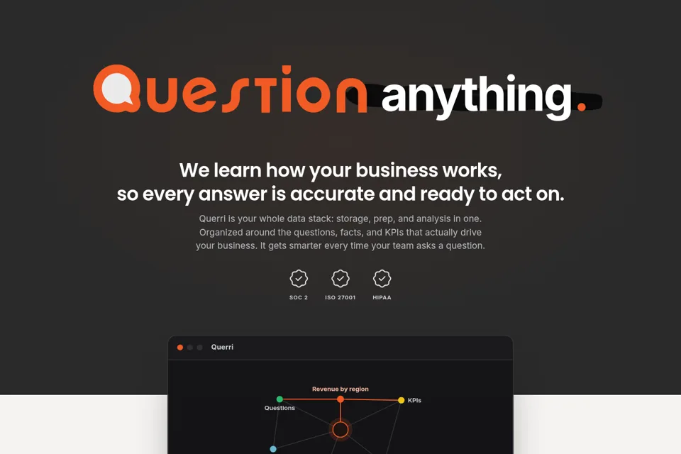 Aperçu de la landing page