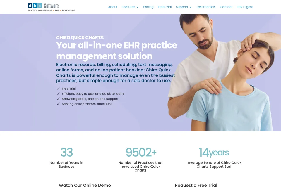 Aperçu de la landing page
