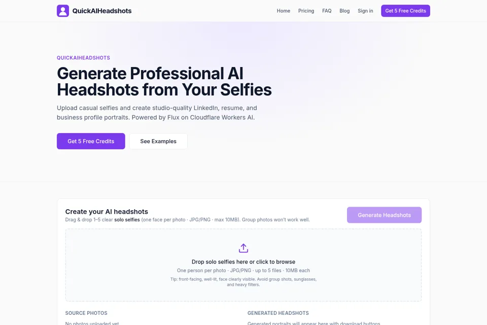 Aperçu de la landing page