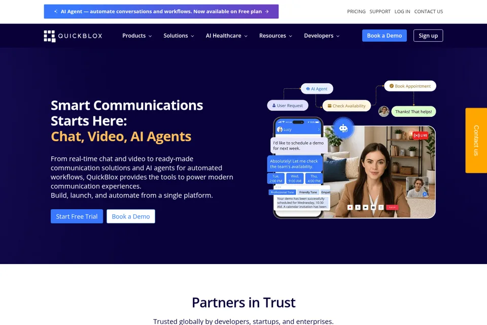 Aperçu de la landing page