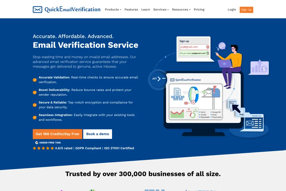 Landing page preview