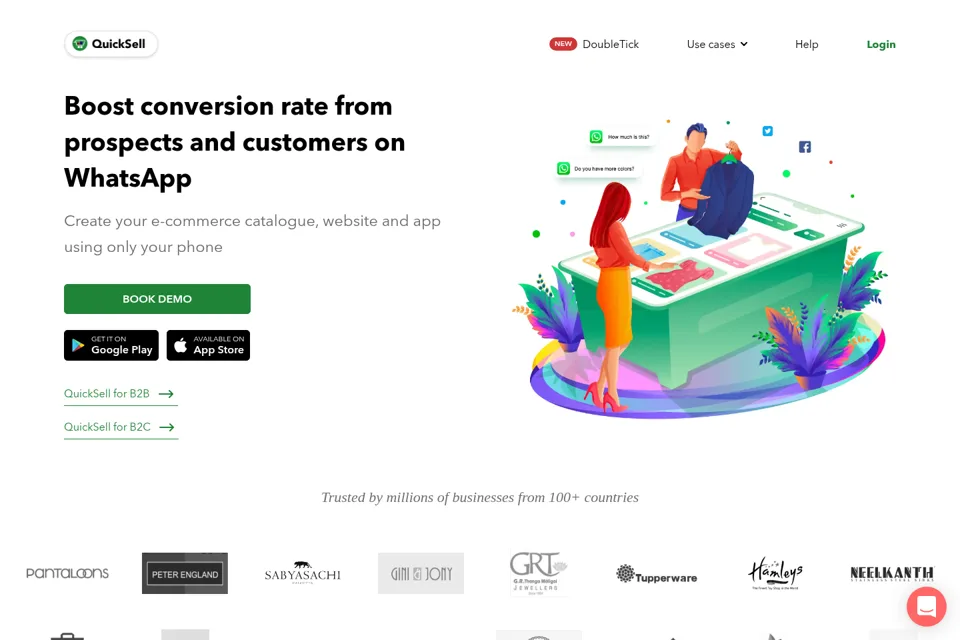 Aperçu de la landing page