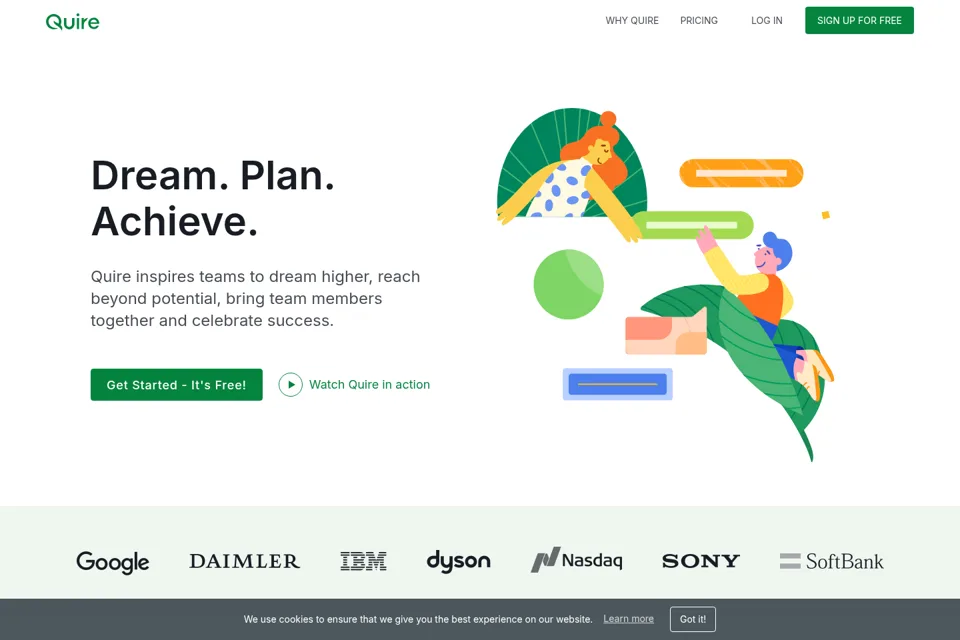 Aperçu de la landing page