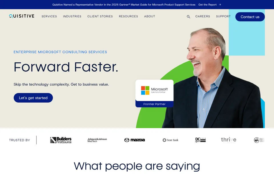 Aperçu de la landing page