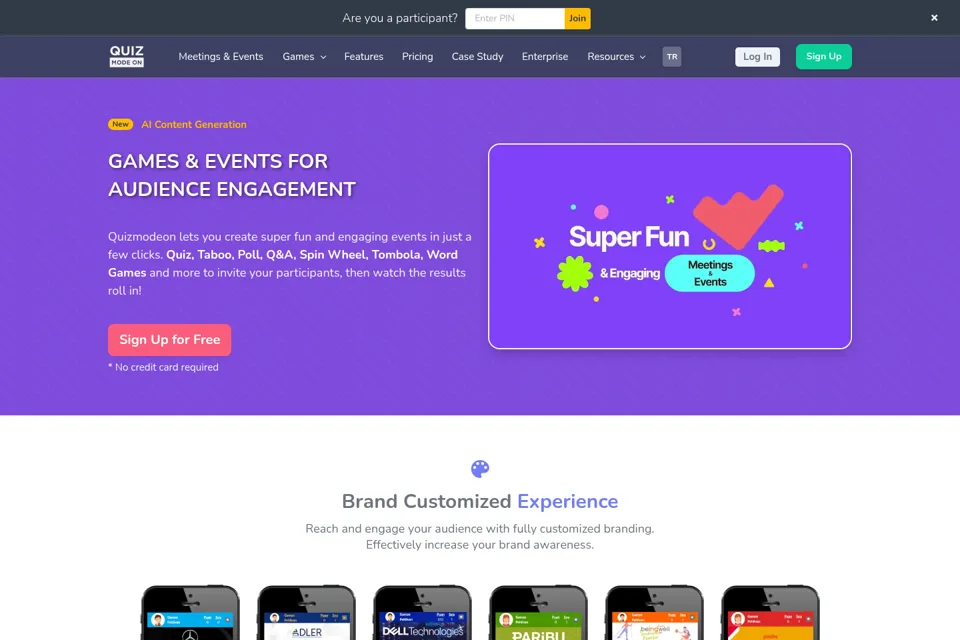 Landing page preview
