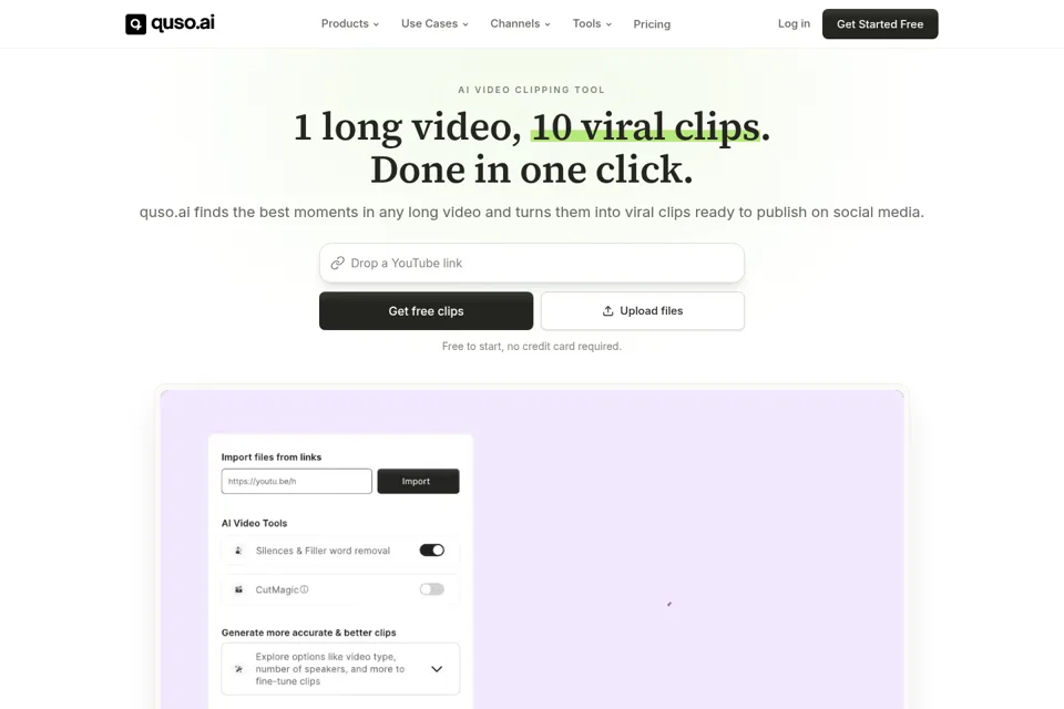 Aperçu de la landing page