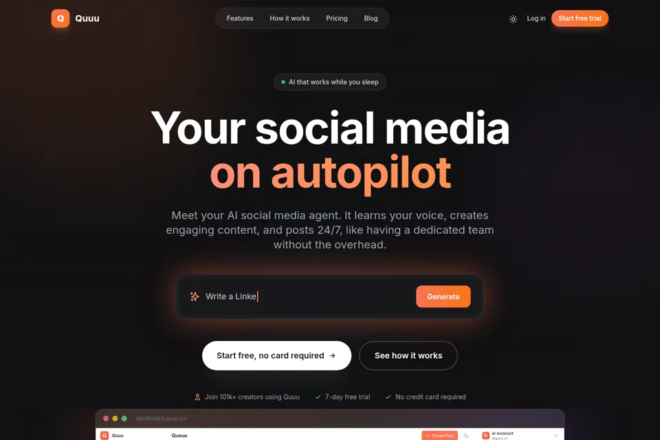 Aperçu de la landing page