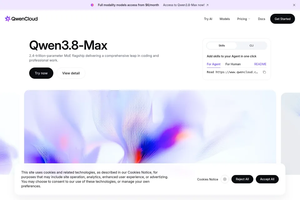Aperçu de la landing page