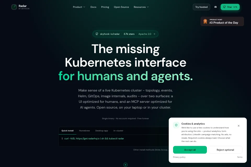 Aperçu de la landing page
