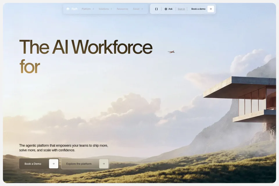 Aperçu de la landing page