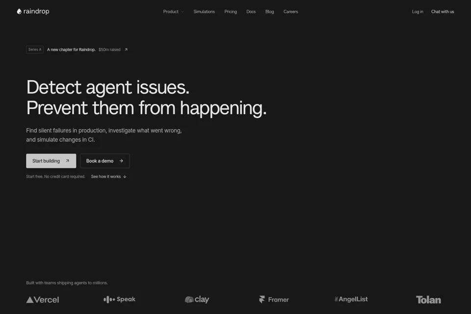 Aperçu de la landing page