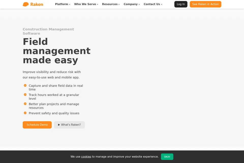 Aperçu de la landing page