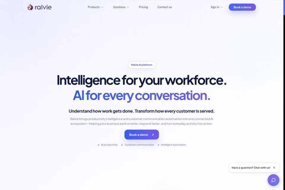 Aperçu de la landing page