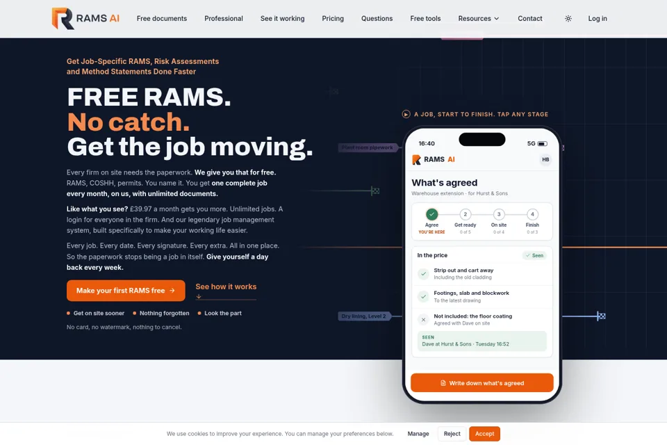 Aperçu de la landing page