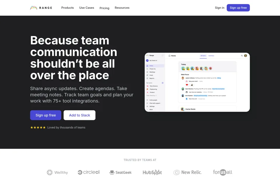 Aperçu de la landing page