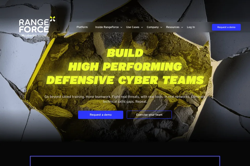 Aperçu de la landing page