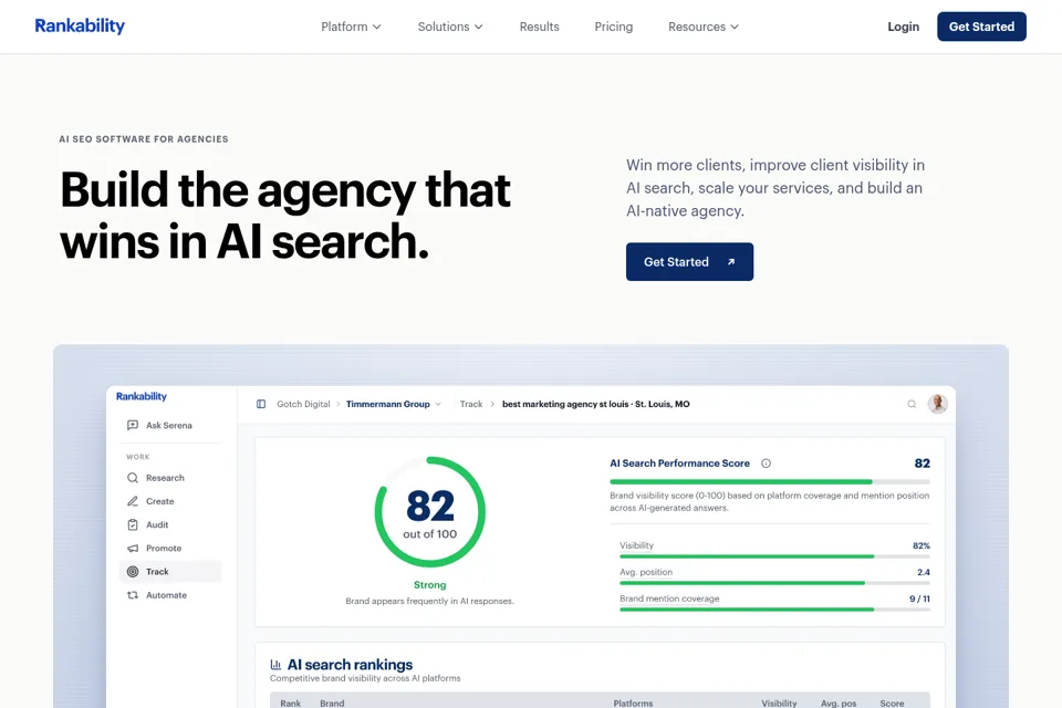 Aperçu de la landing page