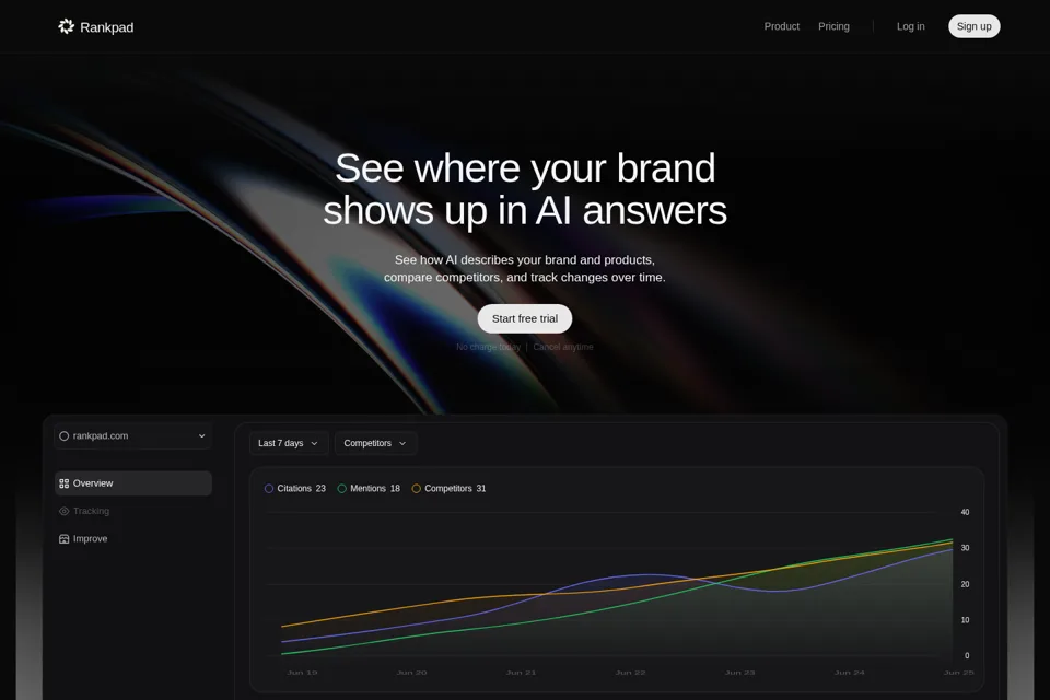 Aperçu de la landing page