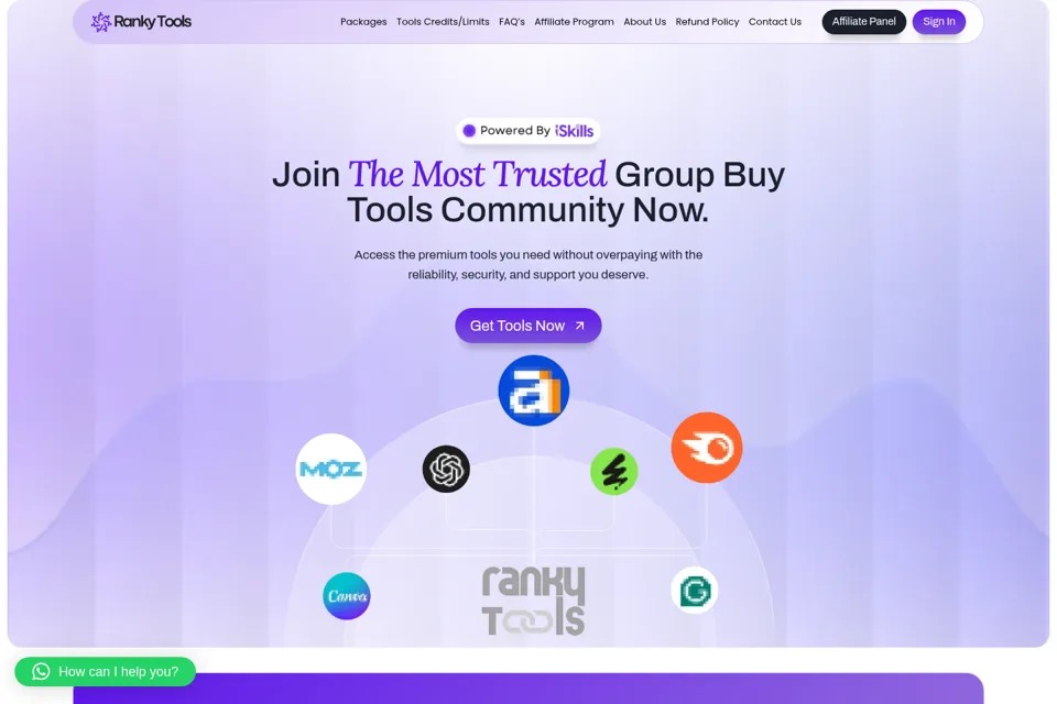 Aperçu de la landing page