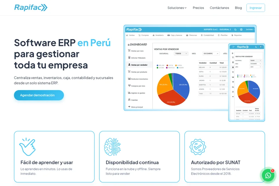 Aperçu de la landing page