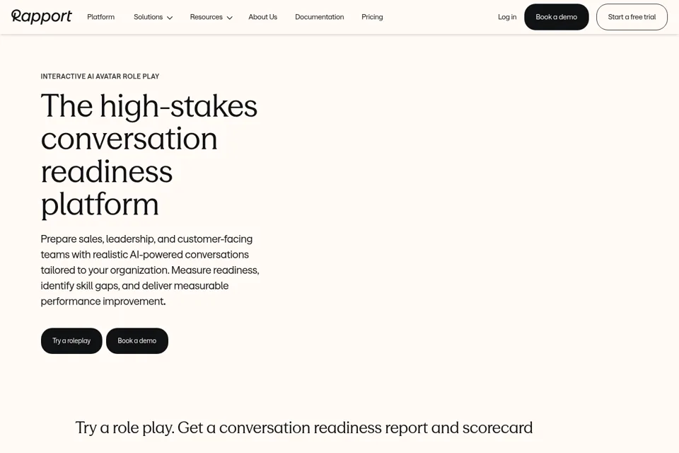 Aperçu de la landing page