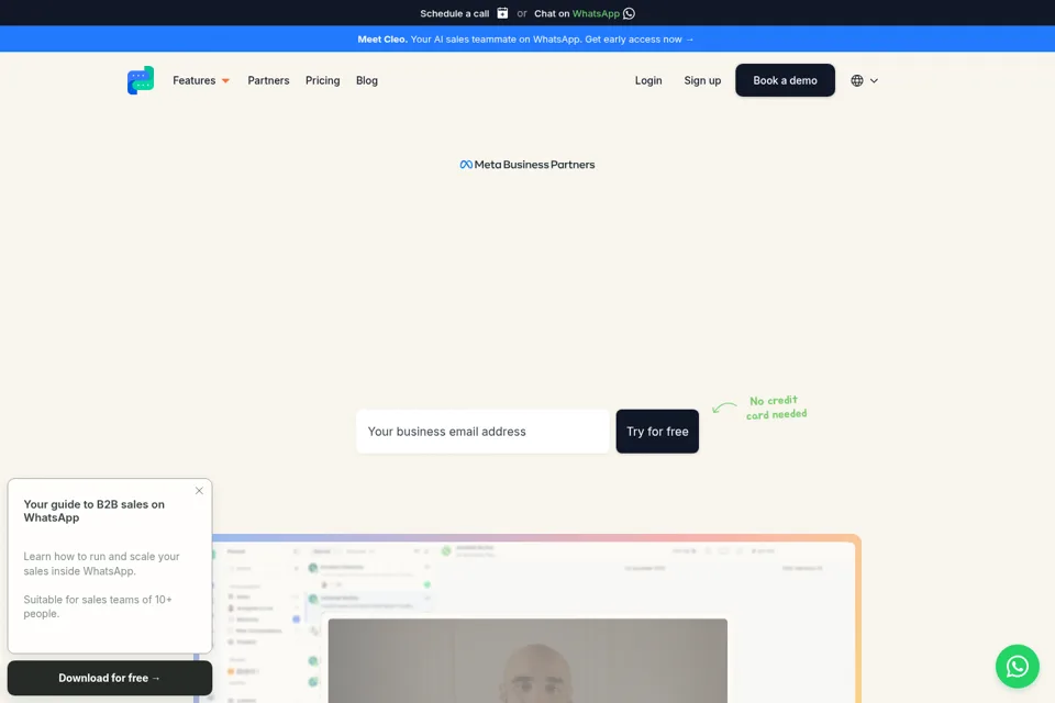 Aperçu de la landing page