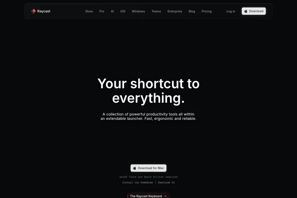 Aperçu de la landing page