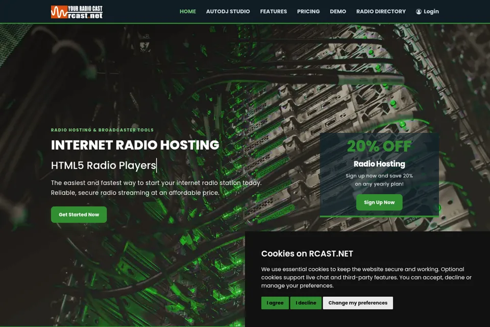 Aperçu de la landing page
