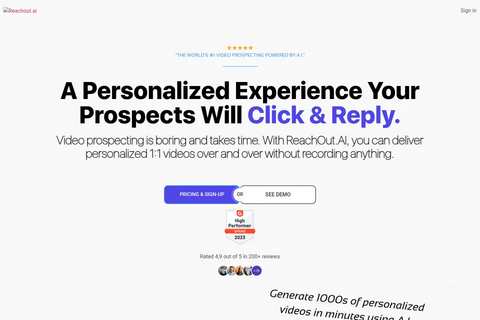 Landing page preview