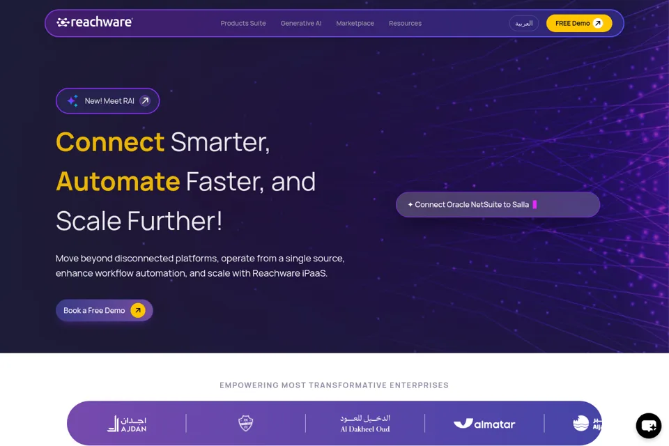 Aperçu de la landing page