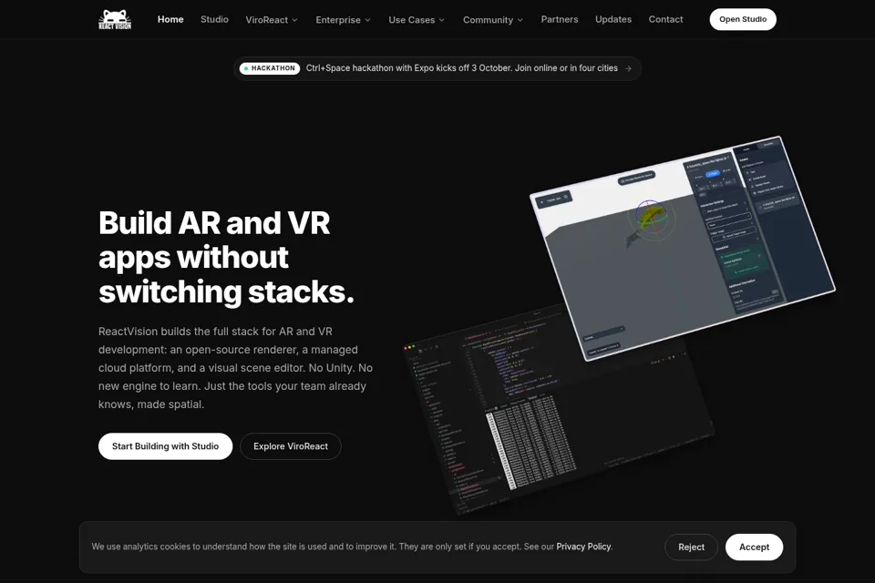 Aperçu de la landing page