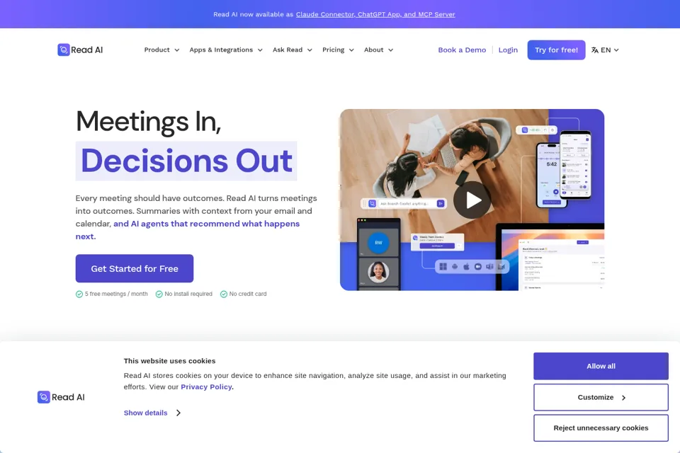 Aperçu de la landing page