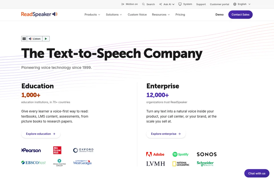 Aperçu de la landing page