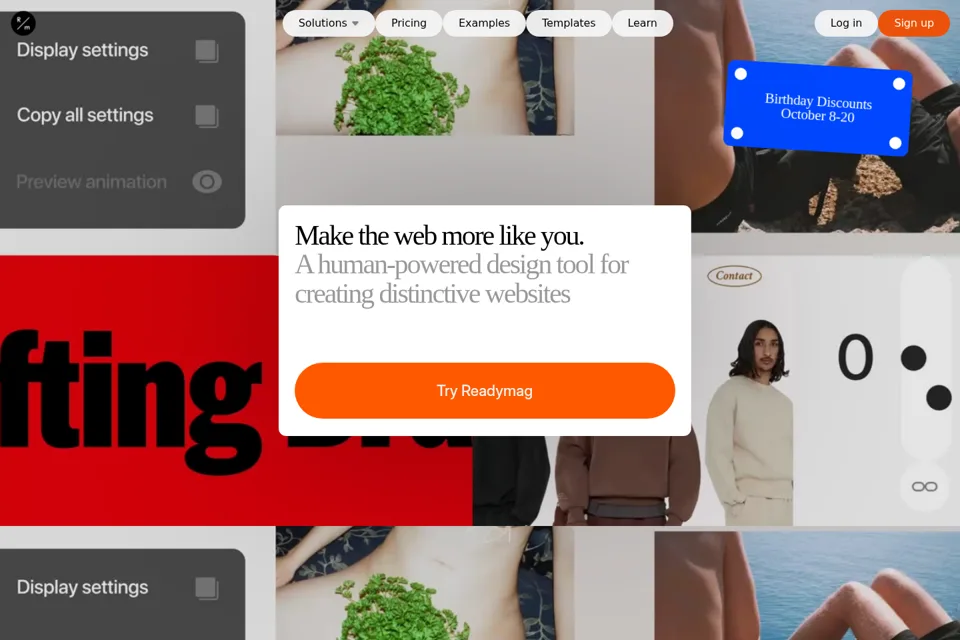 Aperçu de la landing page