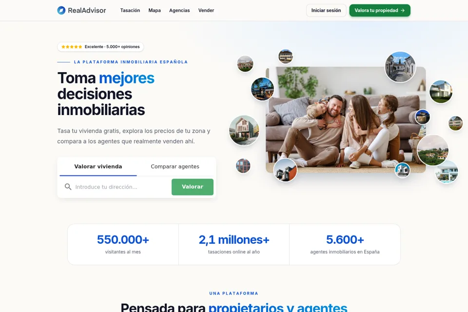 Aperçu de la landing page