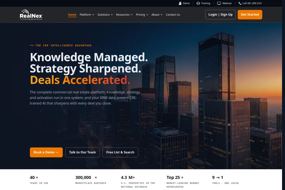Aperçu de la landing page