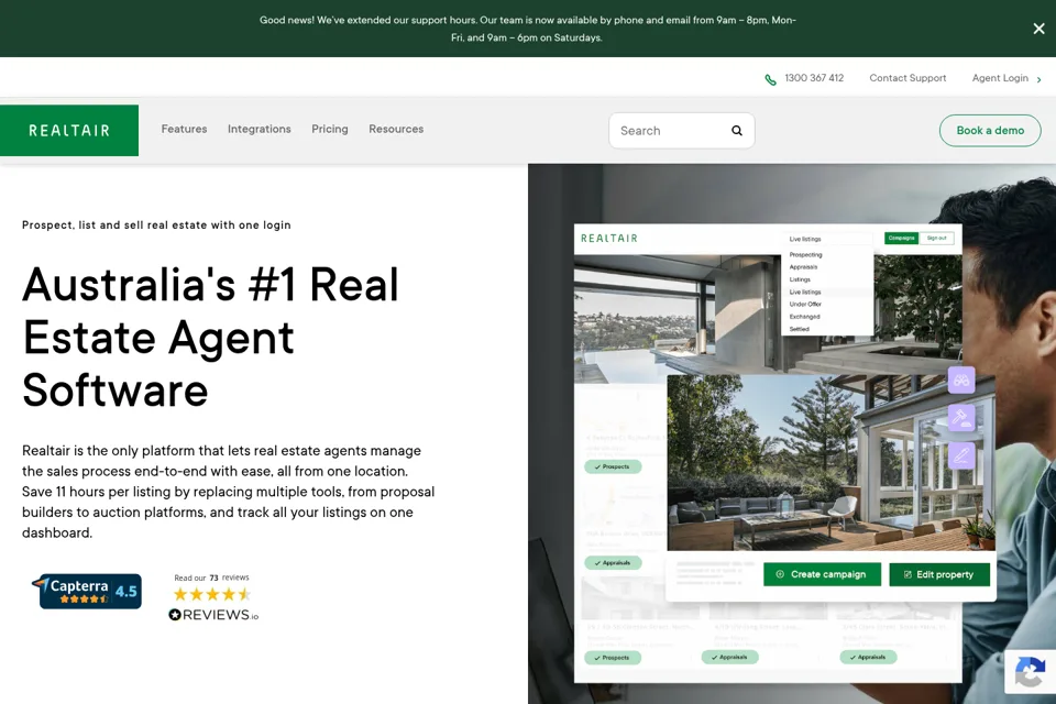 Landing page preview