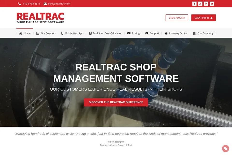 Aperçu de la landing page