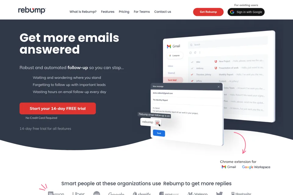 Aperçu de la landing page