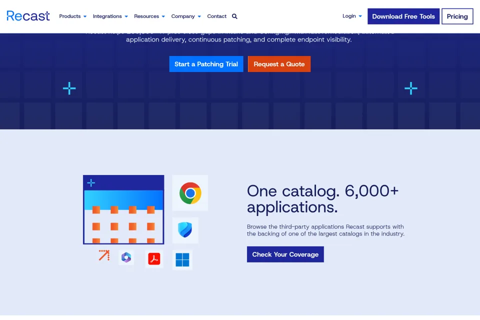 Aperçu de la landing page