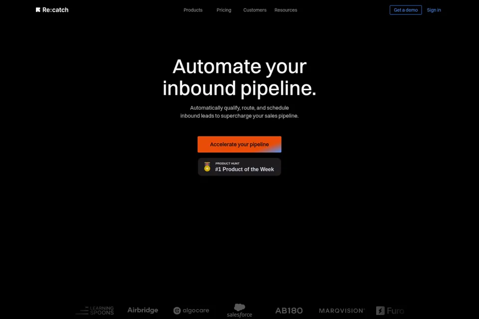 Aperçu de la landing page
